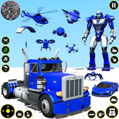 Скачать взломанную Truck Game - Car Robot Games  [МОД Menu] - стабильная версия apk на Андроид