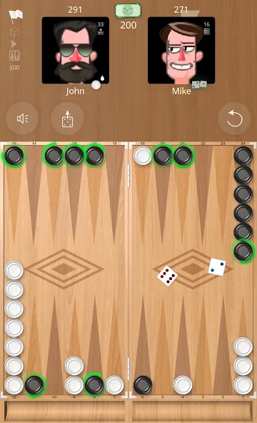 Backgammon Online  [МОД Много денег] Screenshot 1