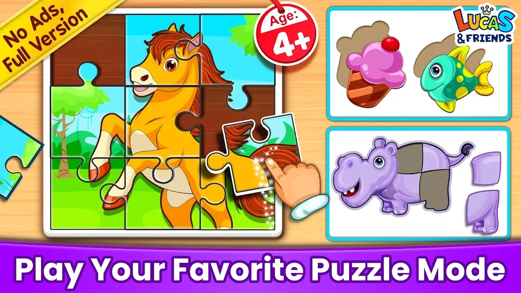 Puzzle Kids: Jigsaw Puzzles  [МОД Unlimited Money] Screenshot 1