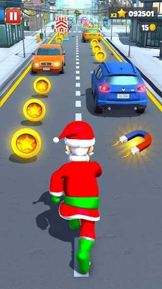 Xmas Santa Surfer Running Game (Ксмас Санта Серфер Раннинг Гейм)  [МОД Menu] Screenshot 2