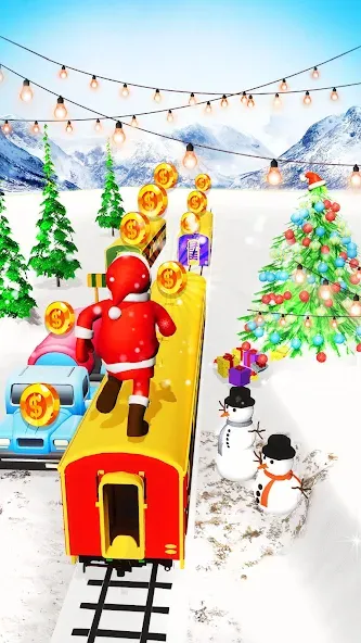 Xmas Santa Surfer Running Game (Ксмас Санта Серфер Раннинг Гейм)  [МОД Menu] Screenshot 3