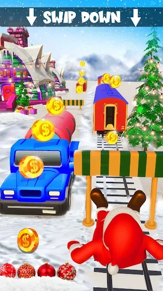 Xmas Santa Surfer Running Game (Ксмас Санта Серфер Раннинг Гейм)  [МОД Menu] Screenshot 4