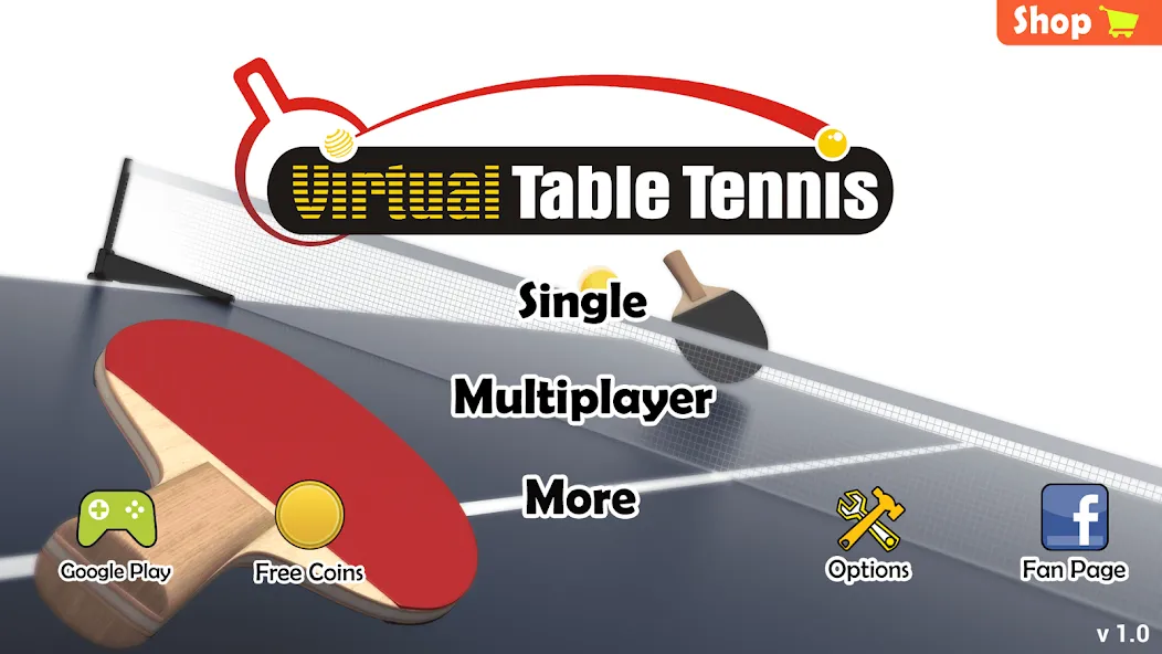 Virtual Table Tennis (Виртуальный настольный теннис)  [МОД Меню] Screenshot 3