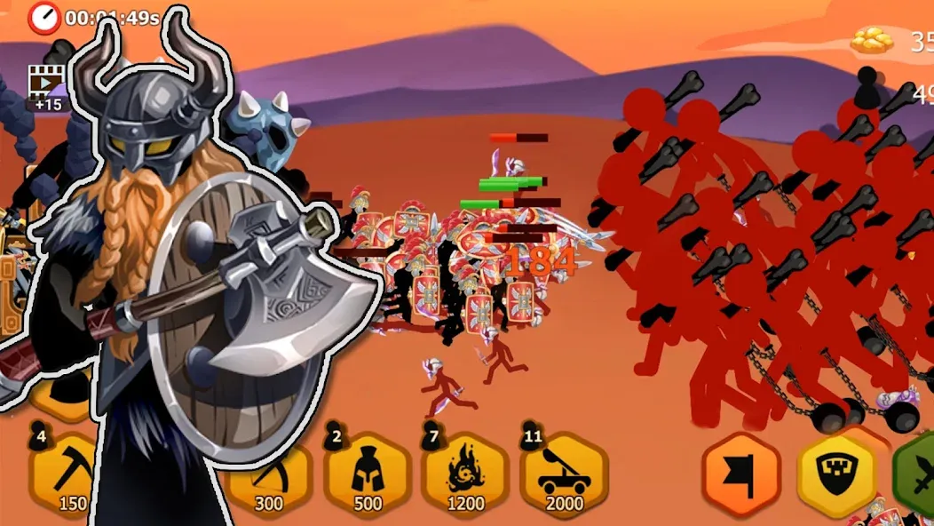 Stickman Battle 2: Empires War (Стикмен Битва 2)  [МОД Меню] Screenshot 2