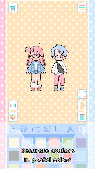 Pastel Friends : Dress Up Game  [МОД Все открыто] Screenshot 2