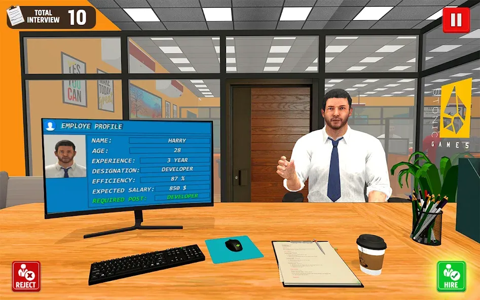 Virtual HR Manager Job Games  [МОД Меню] Screenshot 2