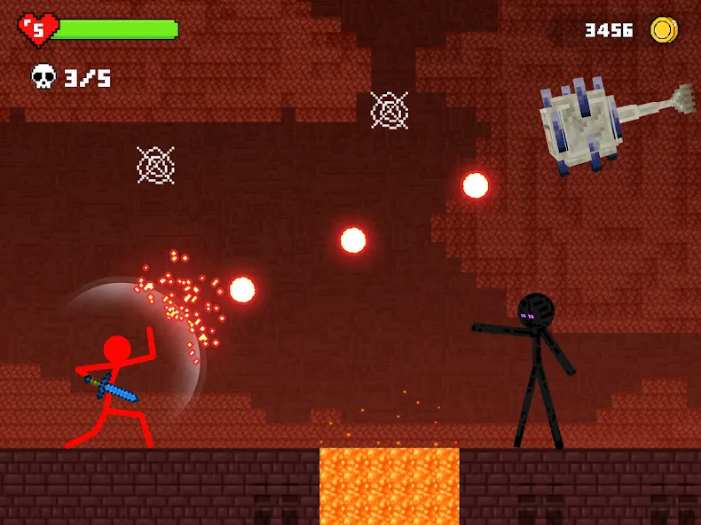 Stick-man Battle - Craft World  [МОД Много монет] Screenshot 3