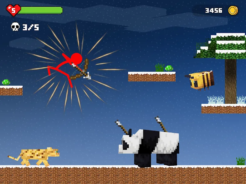 Stick-man Battle - Craft World  [МОД Много монет] Screenshot 5