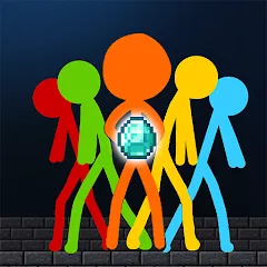 Скачать взлом Stick-man Battle - Craft World  [МОД Много монет] - стабильная версия apk на Андроид