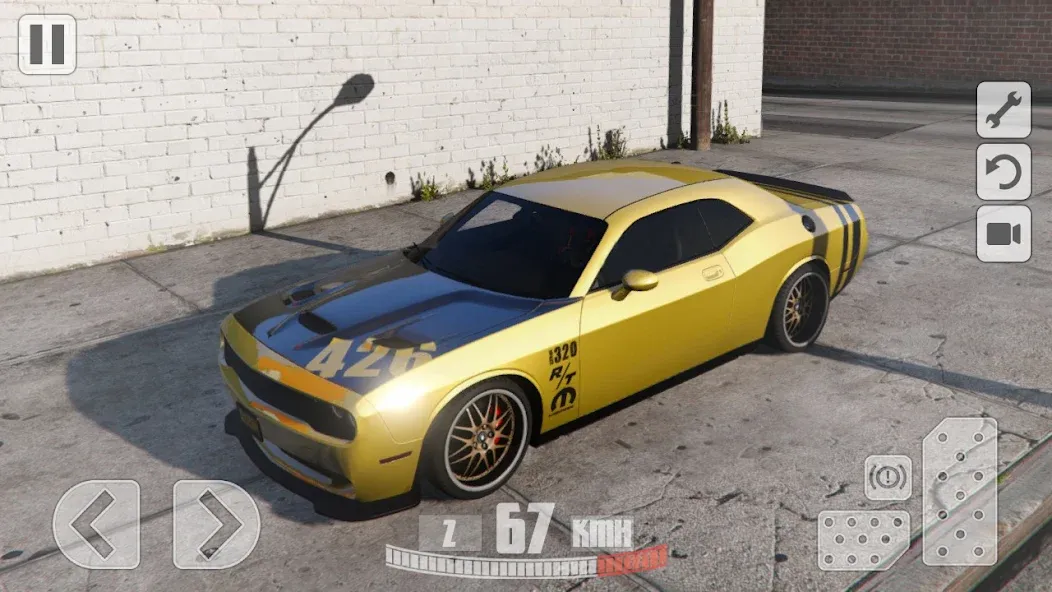 Simulator Dodge Demon Parking (Симулятор парковки  )  [МОД Бесконечные монеты] Screenshot 5