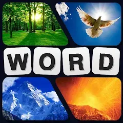 Взломанная Puzzle: 4 pics 1 word offline  [МОД Unlimited Money] - последняя версия apk на Андроид