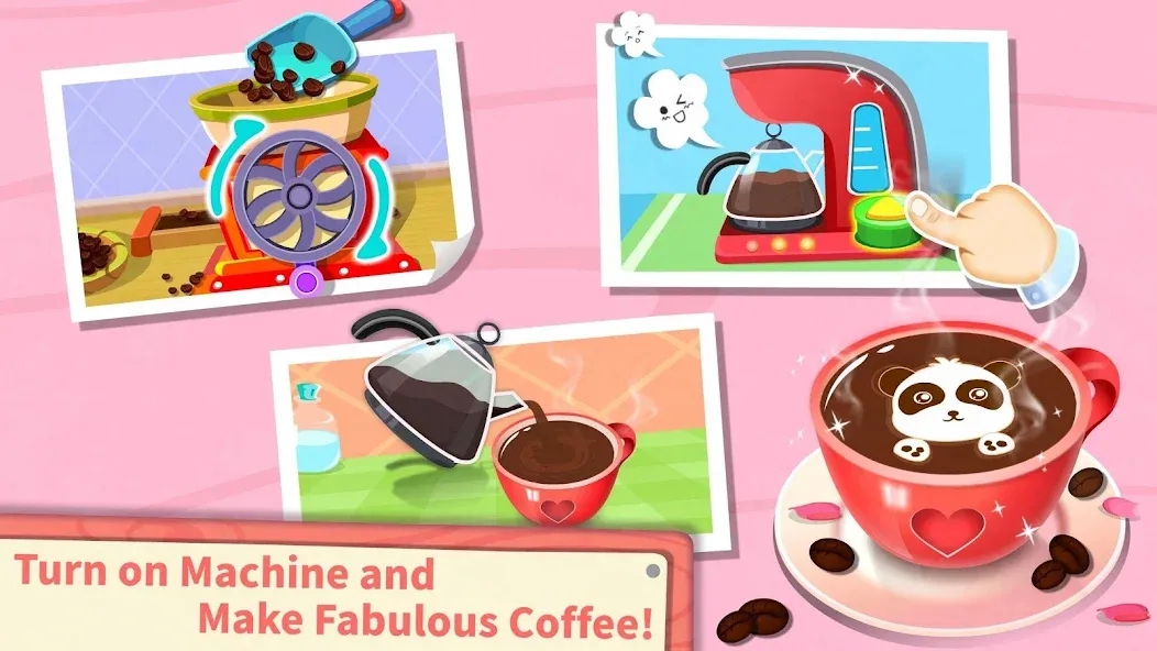 Baby Panda’s Summer: Café  [МОД Бесконечные монеты] Screenshot 3