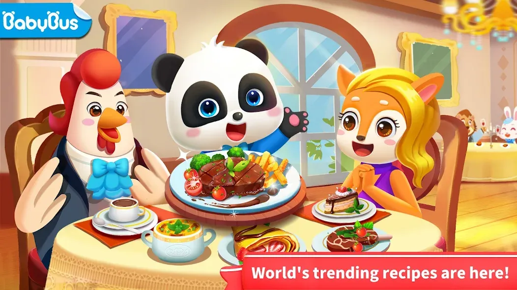 Little Panda's World Recipes  [МОД Бесконечные монеты] Screenshot 1