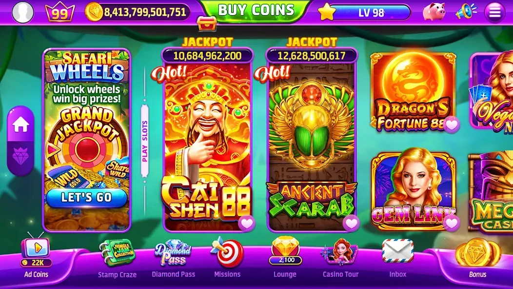 Golden Casino - Slots Games (Голден Казино)  [МОД Unlocked] Screenshot 2