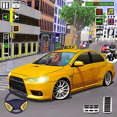 Взломанная City Taxi Games-Taxi Car Games (Сити Такси Игры)  [МОД Бесконечные монеты] - полная версия apk на Андроид