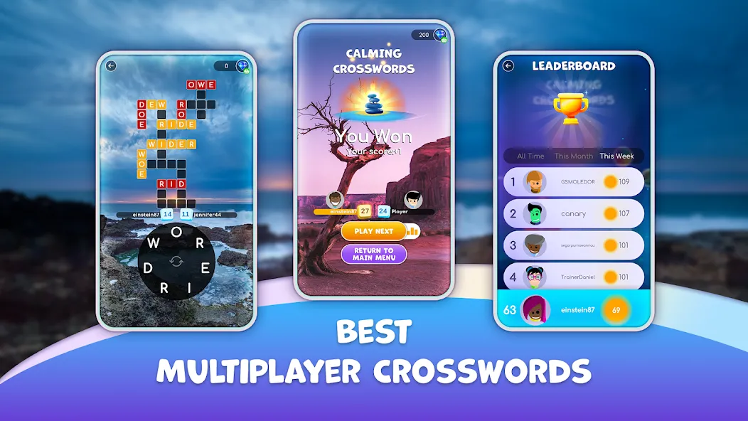 Calming Crosswords Word Puzzle  [МОД Все открыто] Screenshot 3