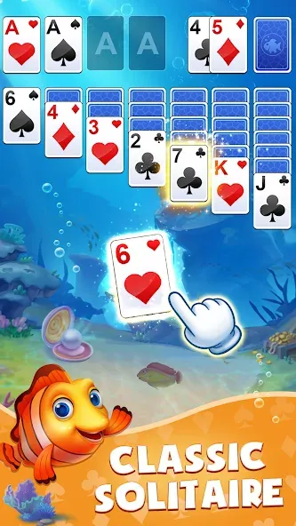 Solitaire: Fish Master (Солитер)  [МОД Бесконечные деньги] Screenshot 1