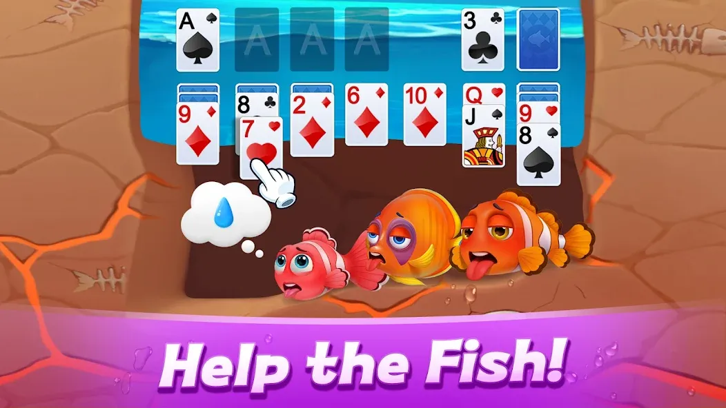 Solitaire 3D Fish  [МОД Unlimited Money] Screenshot 1