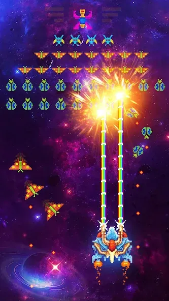 Space Shooter: Galaxy Attack (Спейс шутер)  [МОД Бесконечные монеты] Screenshot 5