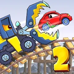 Скачать взломанную Car Eats Car 2 - Racing Game (Кар Еатс Кар 2)  [МОД Mega Pack] - полная версия apk на Андроид