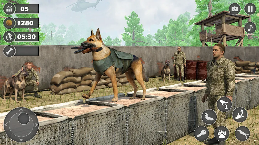 Dog Simulator Dog Game (Армейский симулятор собаки)  [МОД Бесконечные монеты] Screenshot 1