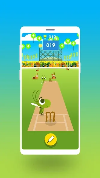 Cric Game - Doodle Cricket (Крик Гейм)  [МОД Бесконечные монеты] Screenshot 1