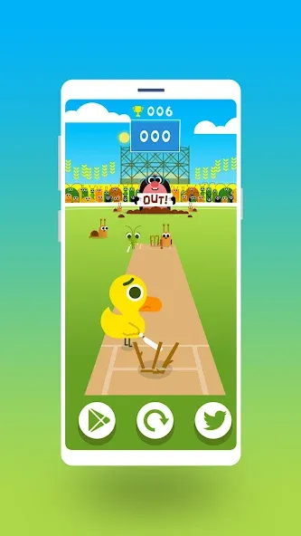 Cric Game - Doodle Cricket (Крик Гейм)  [МОД Бесконечные монеты] Screenshot 2