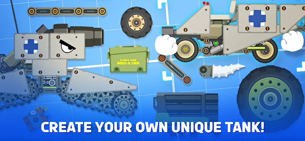 Super Tank Rumble  [МОД Бесконечные монеты] Screenshot 1