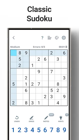 Sudoku Levels: Daily Puzzles  [МОД Меню] Screenshot 1