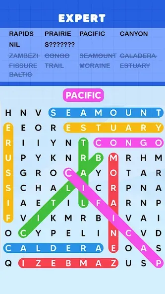 Word Search Puzzle Challenge (Уордсрч Пазл Челлендж)  [МОД Menu] Screenshot 2