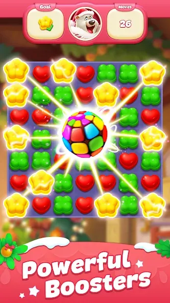 Sweet Candy Match: Puzzle Game (Свит Кэнди Матч)  [МОД Menu] Screenshot 2