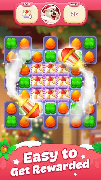 Sweet Candy Match: Puzzle Game (Свит Кэнди Матч)  [МОД Menu] Screenshot 3