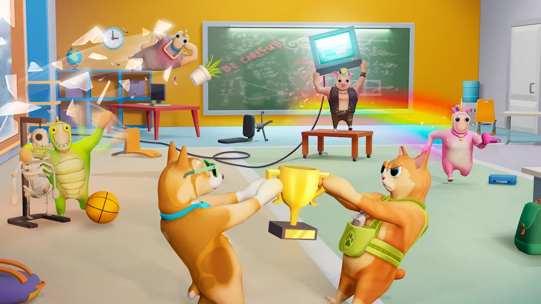 Gang Battle Party: Animals 3D  [МОД Бесконечные монеты] Screenshot 1