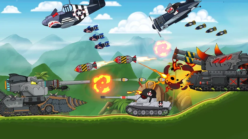 Tank Combat: War Battle (Танковый бой)  [МОД Все открыто] Screenshot 4