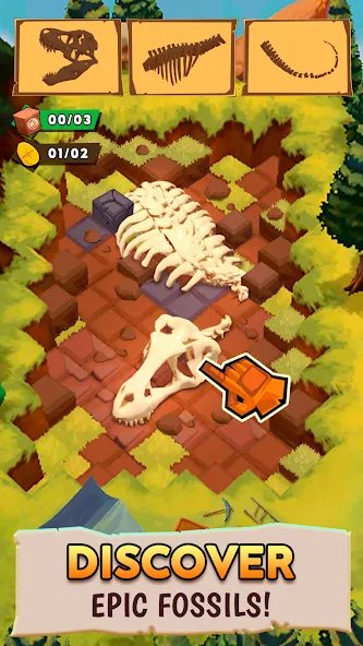 Dino Quest 2: Dinosaur Fossil (Дино Квест 2)  [МОД Много денег] Screenshot 1