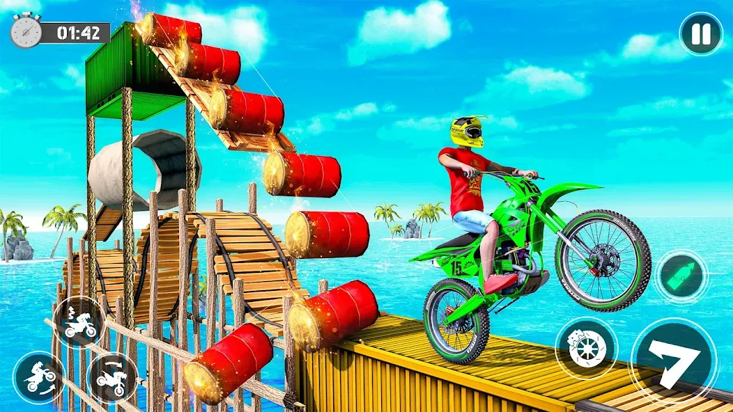 Bike Stunt Race Tricks Master  [МОД Бесконечные монеты] Screenshot 3