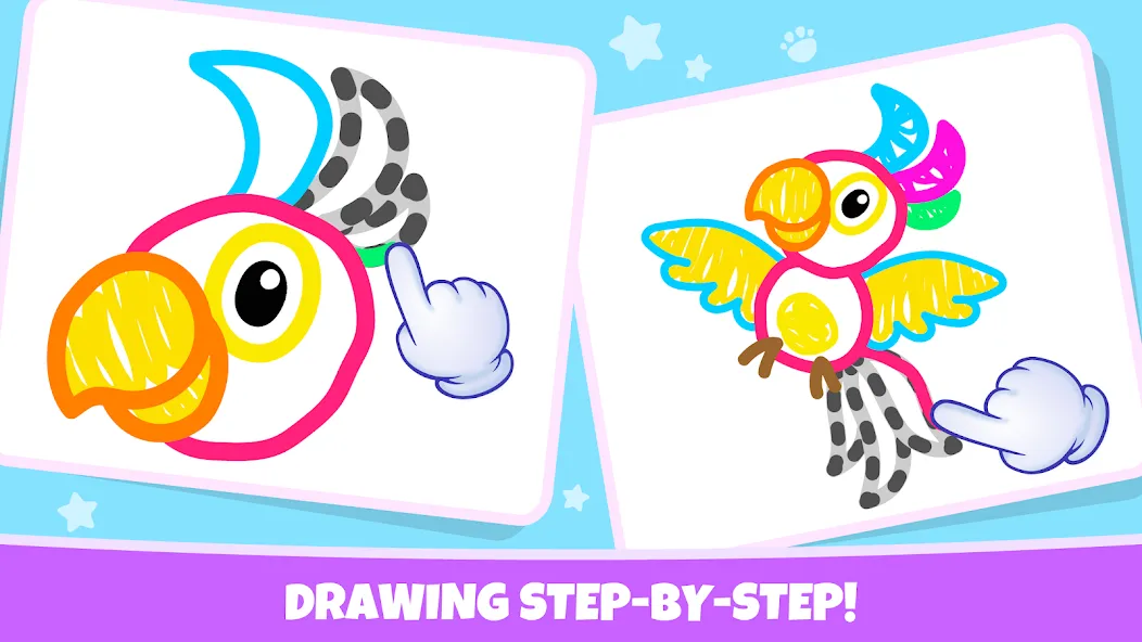 Drawing for kids! Toddler draw  [МОД Много монет] Screenshot 3