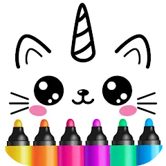 Скачать взлом Drawing for kids! Toddler draw  [МОД Много монет] - полная версия apk на Андроид