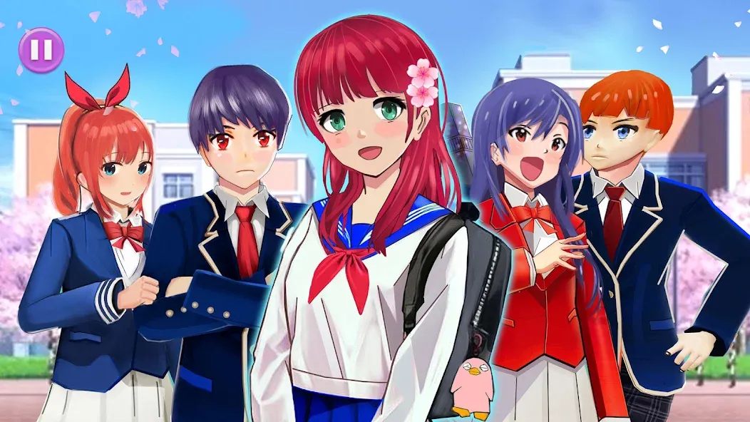 Anime High School Life  [МОД Unlocked] Screenshot 4