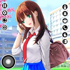 Скачать взломанную Anime High School Life  [МОД Unlocked] - полная версия apk на Андроид