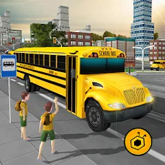 Скачать взломанную School Bus Driving Game  [МОД Unlimited Money] - последняя версия apk на Андроид