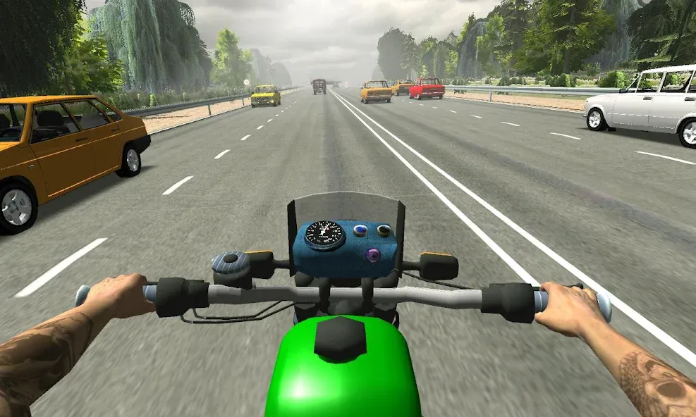 Russian Moto Traffic Rider 3D  [МОД Много денег] Screenshot 3