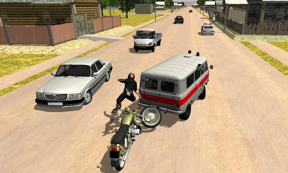 Russian Moto Traffic Rider 3D  [МОД Много денег] Screenshot 4