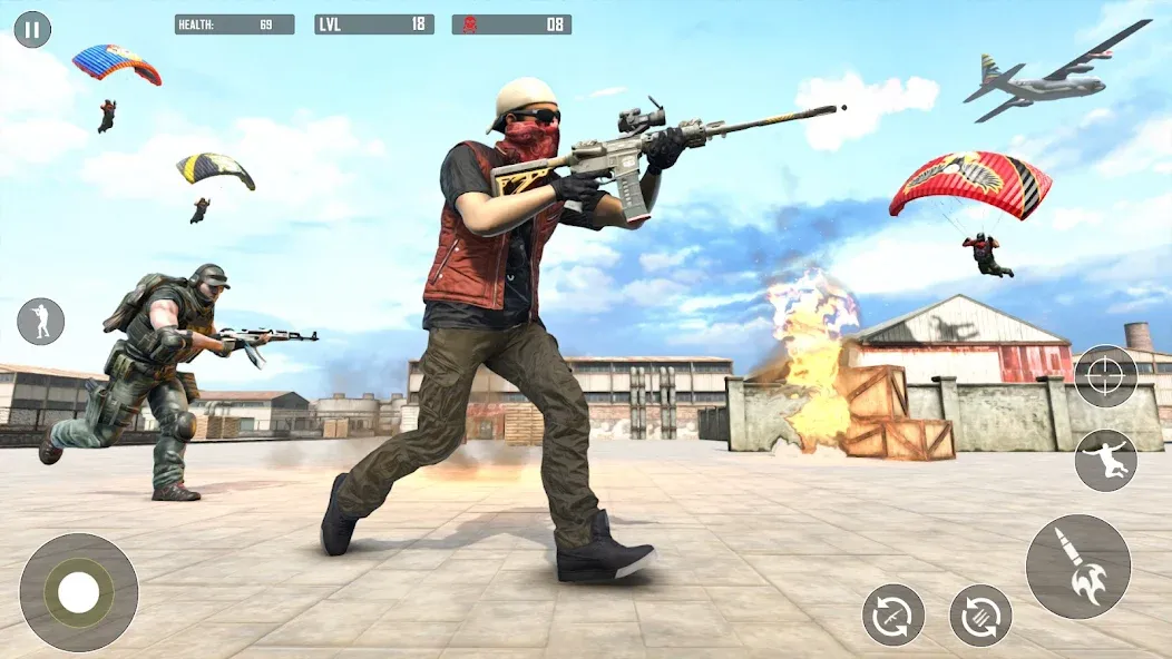 Battlegrounds Fire Squad War  [МОД Бесконечные деньги] Screenshot 3