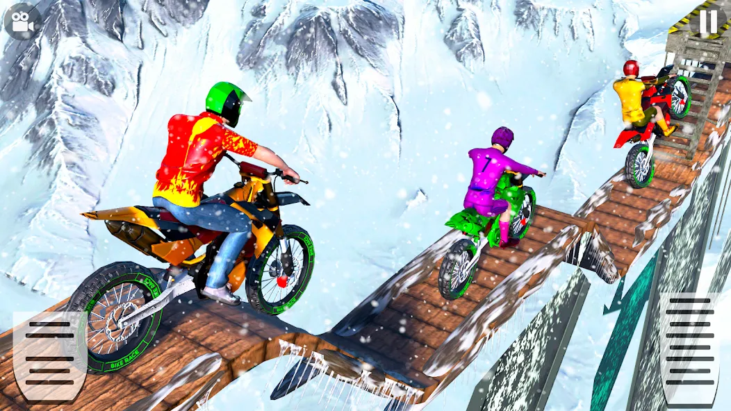 Snow Tricky Bike Stunt Race 3D  [МОД Меню] Screenshot 4