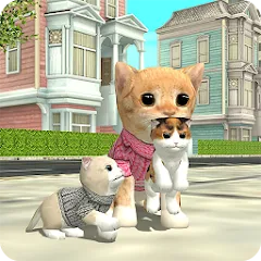 Скачать взломанную Cat Sim Online: Play with Cats  [МОД Бесконечные монеты] - полная версия apk на Андроид