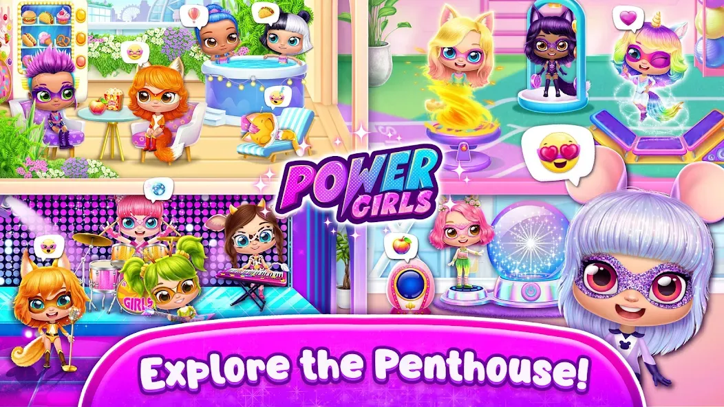 Power Girls - Fantastic Heroes  [МОД Меню] Screenshot 3