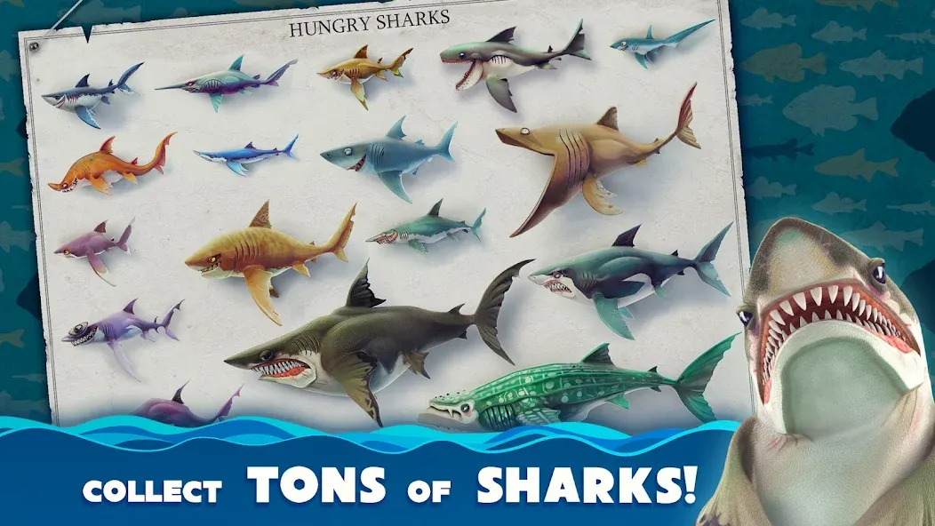 Hungry Shark World (Хангри Шарк Ворлд)  [МОД Меню] Screenshot 2