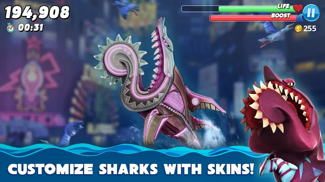 Hungry Shark World (Хангри Шарк Ворлд)  [МОД Меню] Screenshot 3