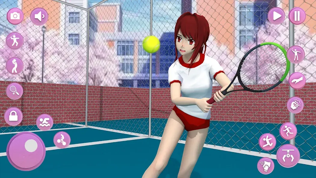 Anime School Girl Simulator 3D  [МОД Бесконечные монеты] Screenshot 2